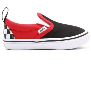 Winter Business Casual Shoes Vans Kid's Checkerboard Comfycush Slip On V Shoes - Black / Red