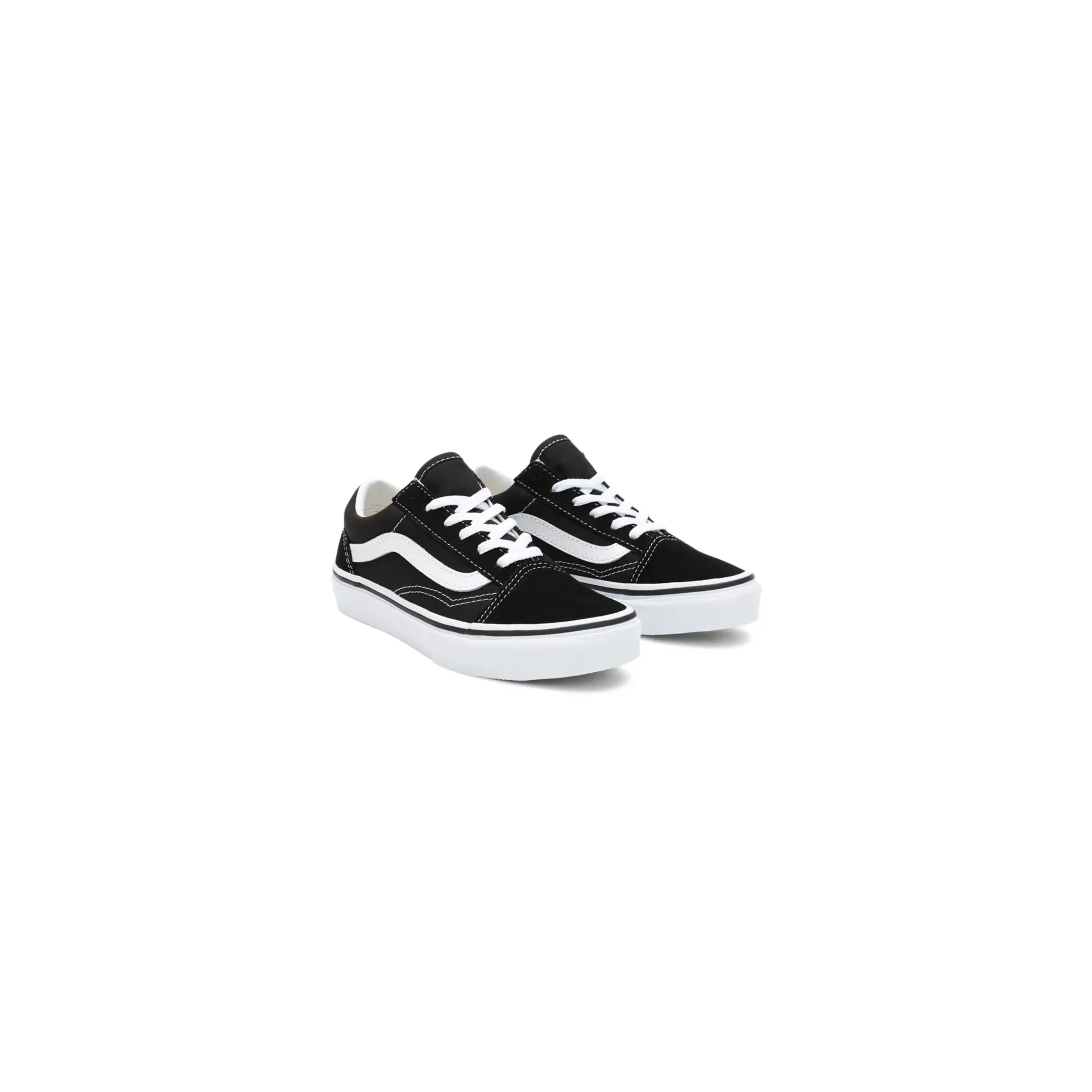 Casual High-top Skate Shoes Vans Kid's Old Skool Shoes - Black / True White