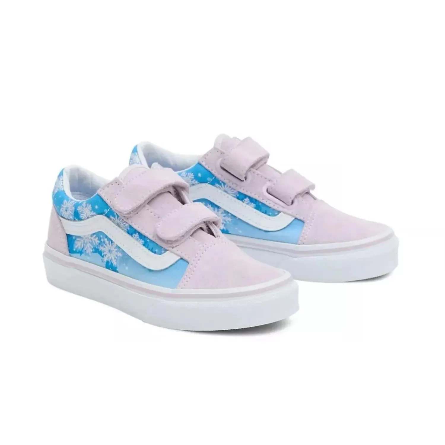 Norway Casual Shoes Vans Kid's Old Skool V Shoes - Pink / Blue / White