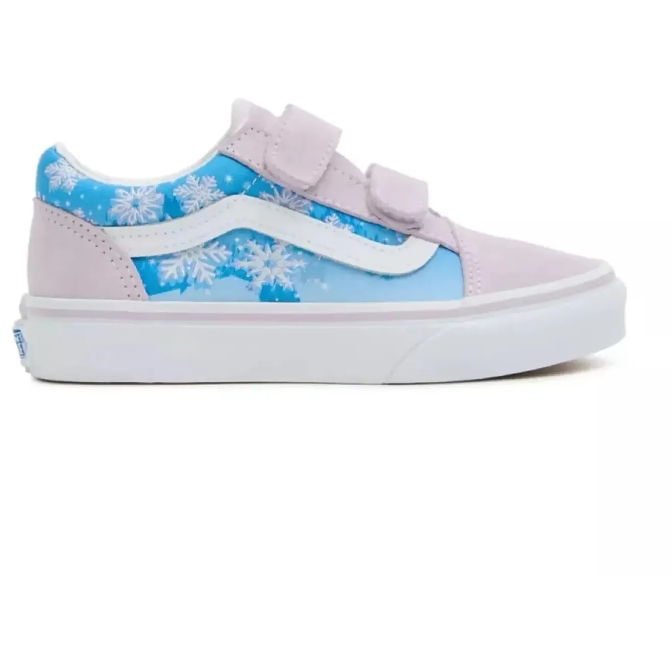 Vans Kid's Old Skool V Shoes - Pink / Blue / White Business Casual With Shoes