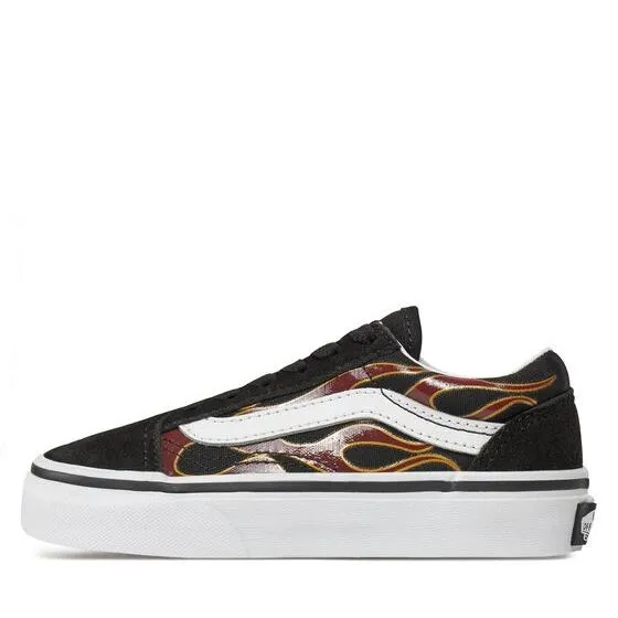 Vans Kid's Sk8-Hi Fire Reissue VLT LX Shoes - Black / Orange Originals Pod S3 1 Casual Shoes