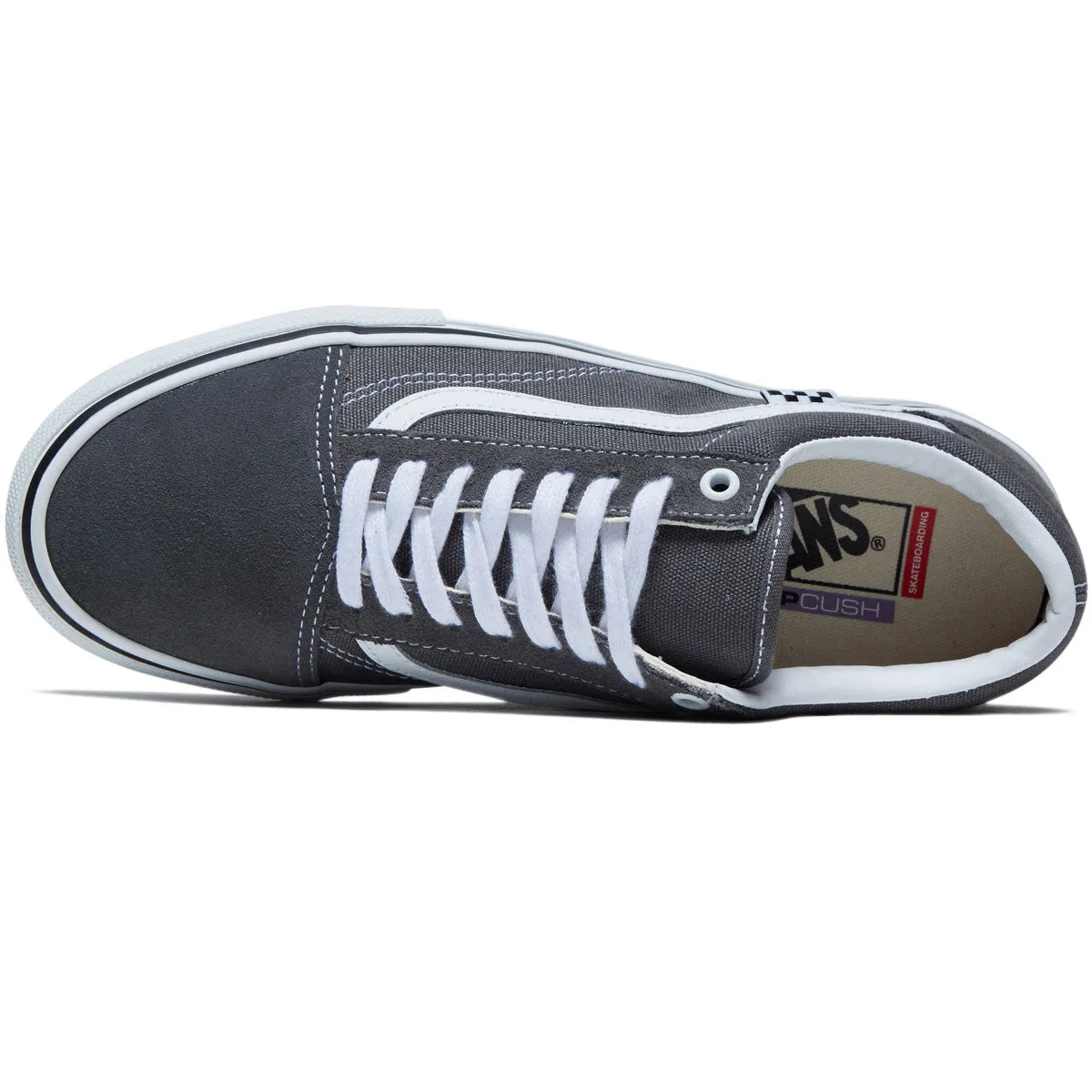 Skate Shoes 2020 Vans Skate Old Skool Shoes - Pewter/White