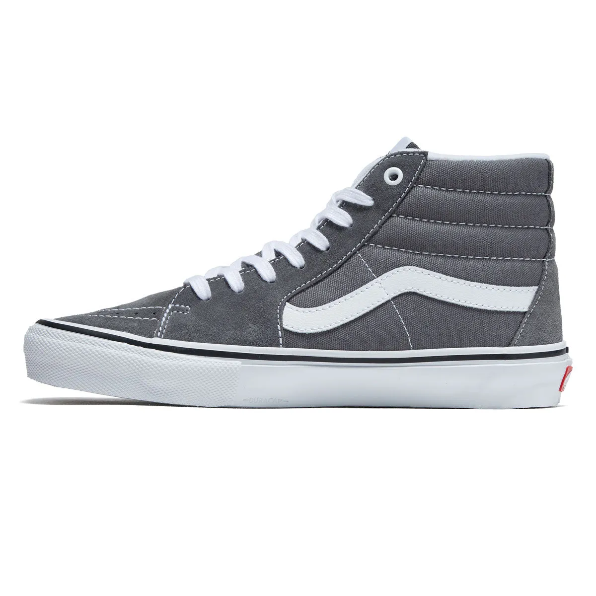 Slip-on Checker Skate Shoes Vans Skate Sk8-hi Shoes - Pewter/White