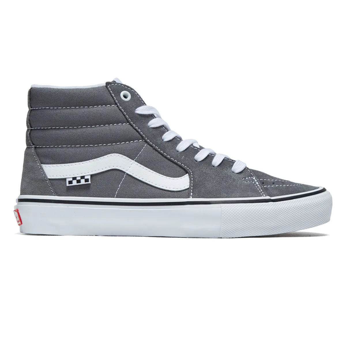 Vans Skate Sk8-hi Shoes - Pewter/White Skateboarding Skate Shoes