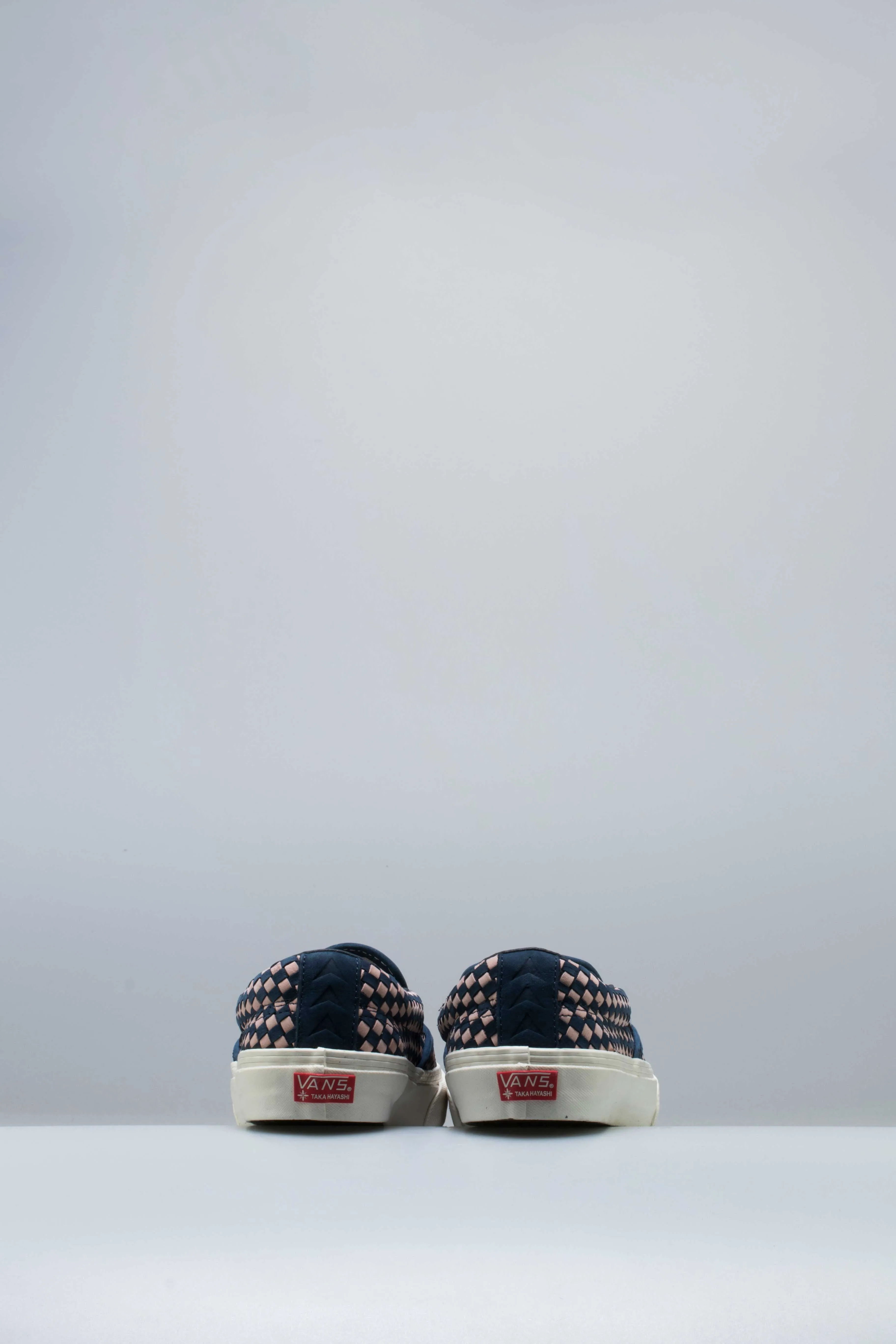 Vans Vault X Taka Hayashi Woven Slip-On 66 LX Men's Shoe - Dress Blue/Marshmellow White Skate Shoes Australia