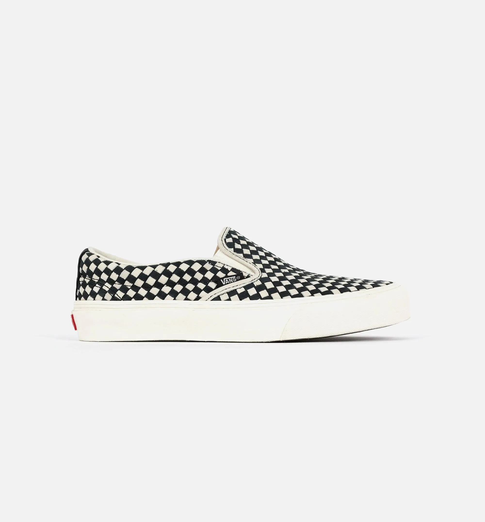 Vans Vault X Taka Hayashi Woven Slip-On 66 LX Men's Shoe - Dress Blue/Peachy Keen/Off White Skate Shoes 2017
