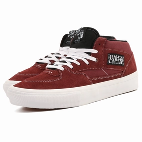 Vans - Skate Half Cab (Burgundy/White) 2018 Skate Shoes