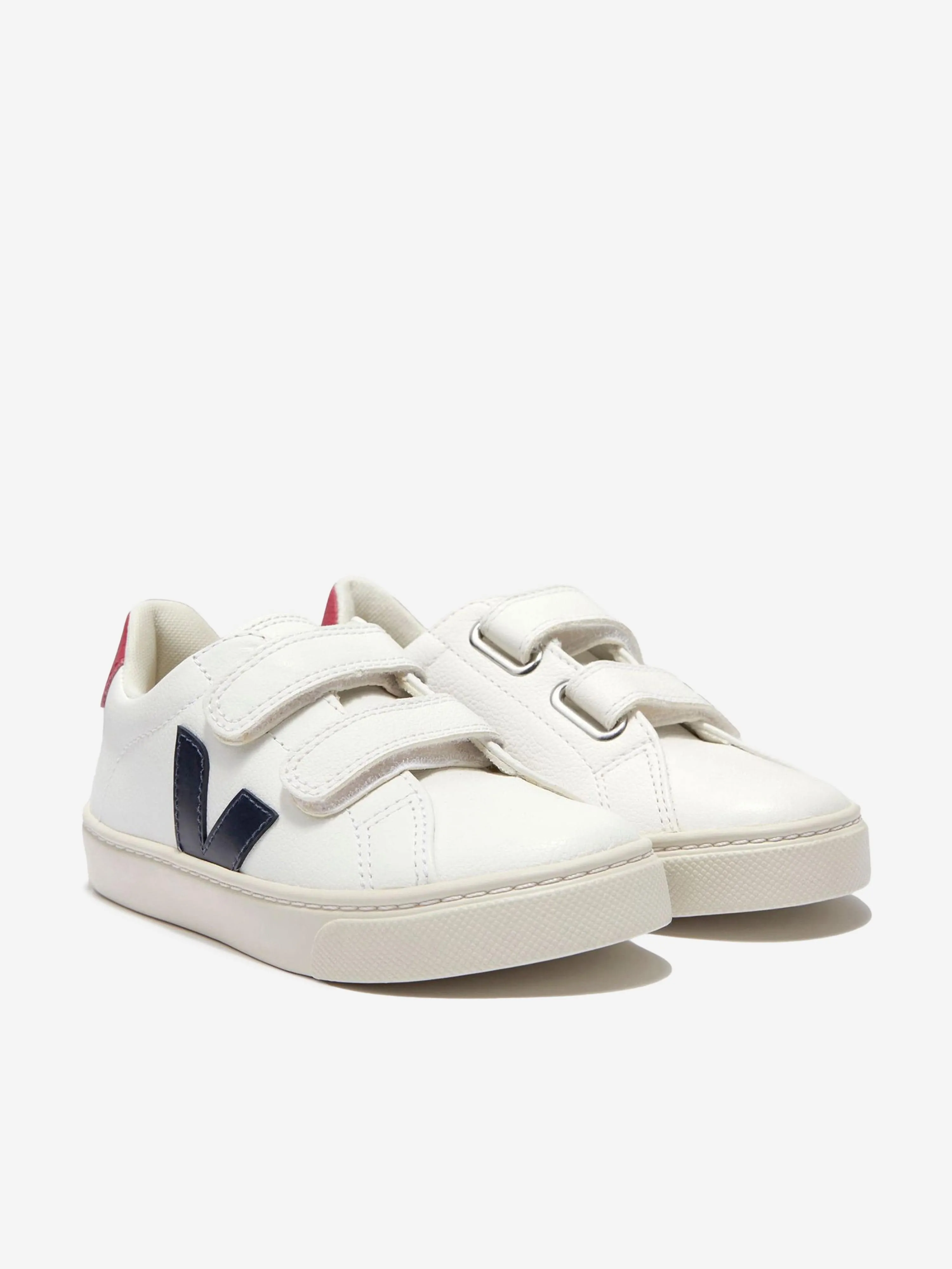 Veja Kids ChromeFree Leather Esplar Trainers in White Crazy Power Trainer Shoes