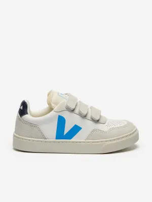 Black Cross Trainer Shoes Veja Kids O.T Leather Small V-90 Trainers in White