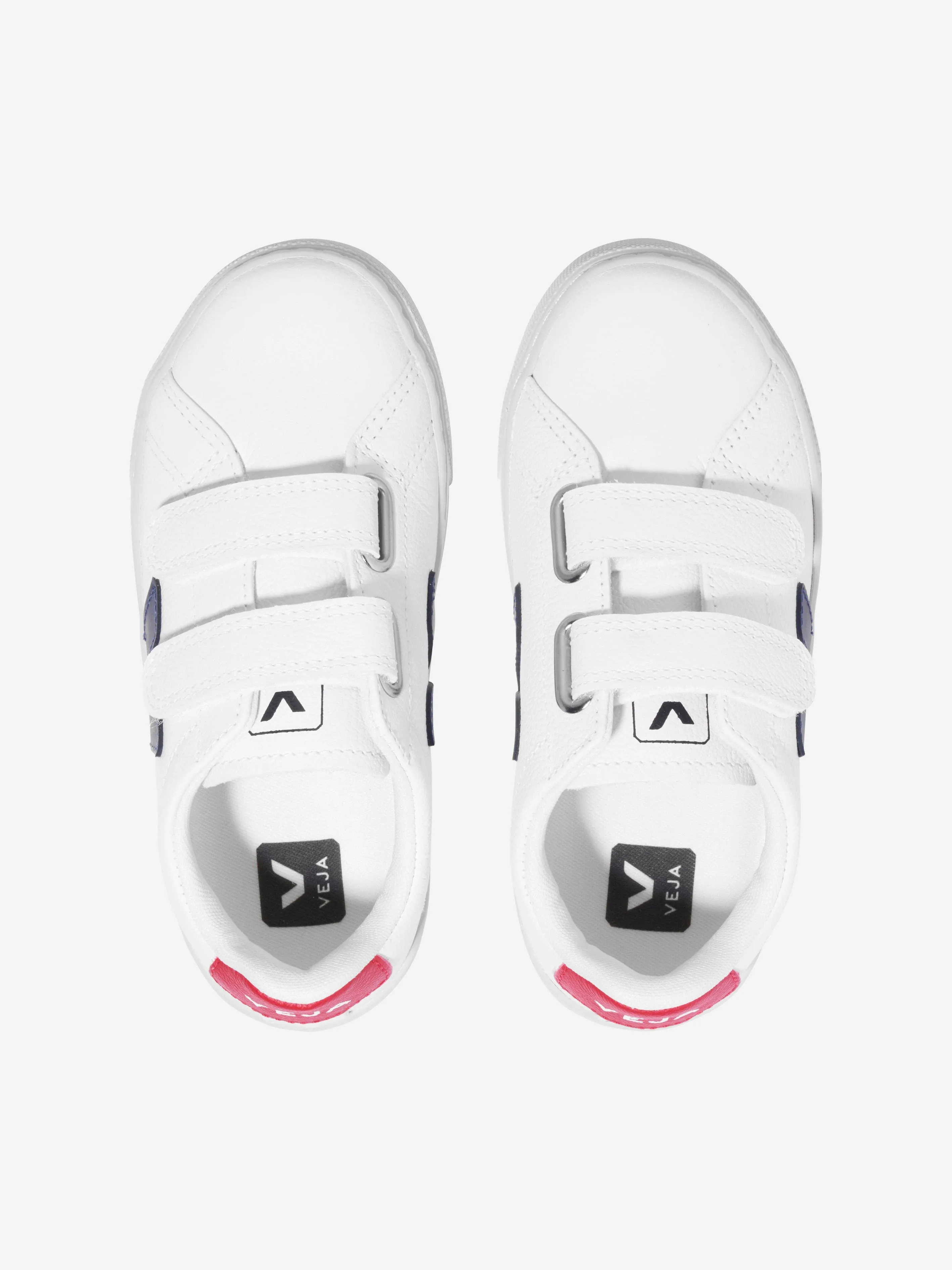 Training Shoe Vs Running Shoes Veja Kids Small Esplar Velcro Trainers in White