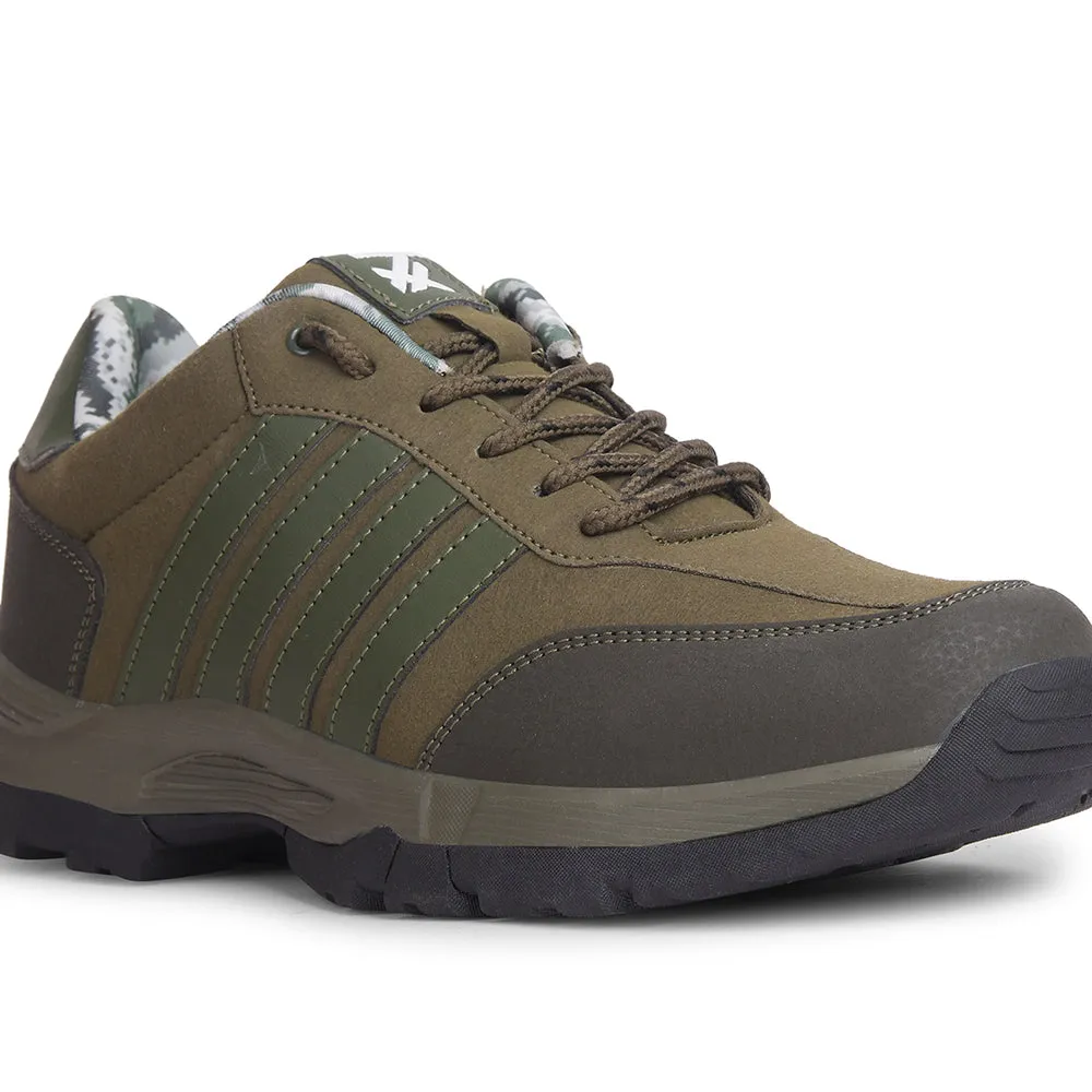 Leap7x Casual Olive Green Lacing Trekking Shoes For Mens COLUMBIA6E By Liberty Adidas Stella Mccartney Dropset Training Shoes