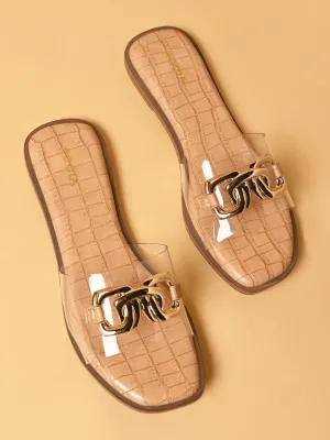 Rocia By Regal Transparent Women Buckled Sliders Slippers At Target