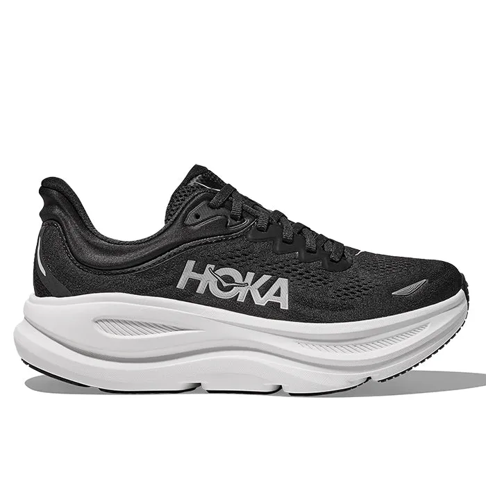Mens Hoka Bondi 9 in Black/White Mansfield Tx