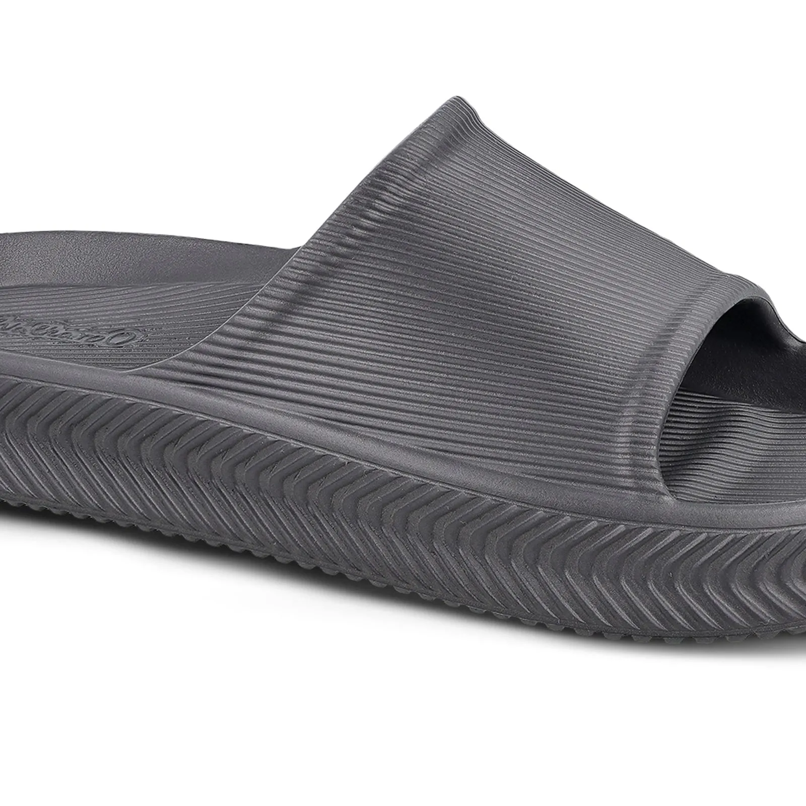 Summit Slippers Walkaroo Mens Flip Flop Sliders  - WC8737 Dark Grey