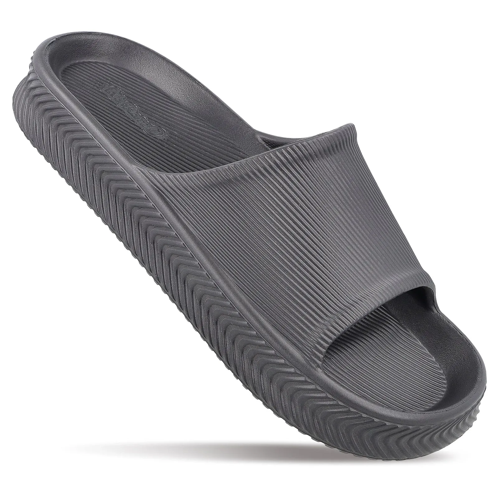 Uggs Slippers Dupes Walkaroo Mens Flip Flop Sliders  - WC8737 Dark Grey
