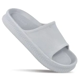 Walkaroo Mens Flip Flop Sliders  - WC8737 Light Grey Freewaters Slippers