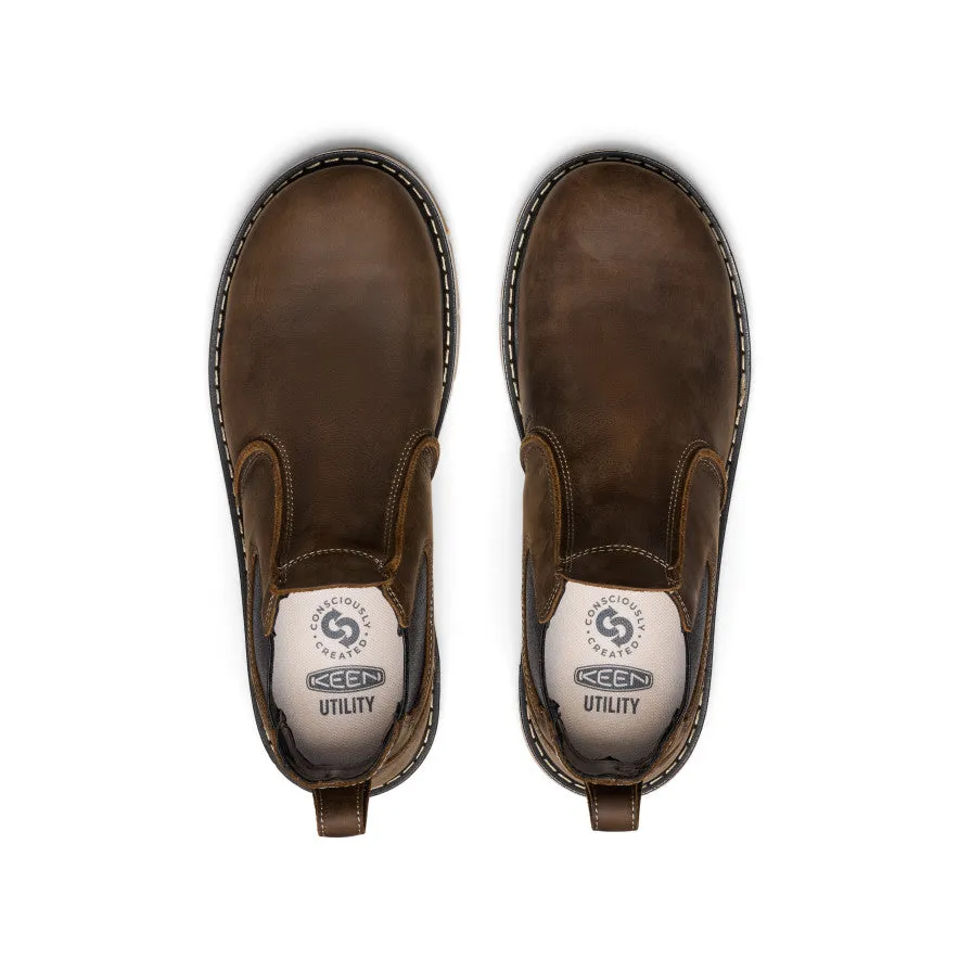 MEN'S SAN JOSE CHELSEA 90 Degree  HEEL BOOT (ALUMINUM TOE) Shell Cordovan Boots