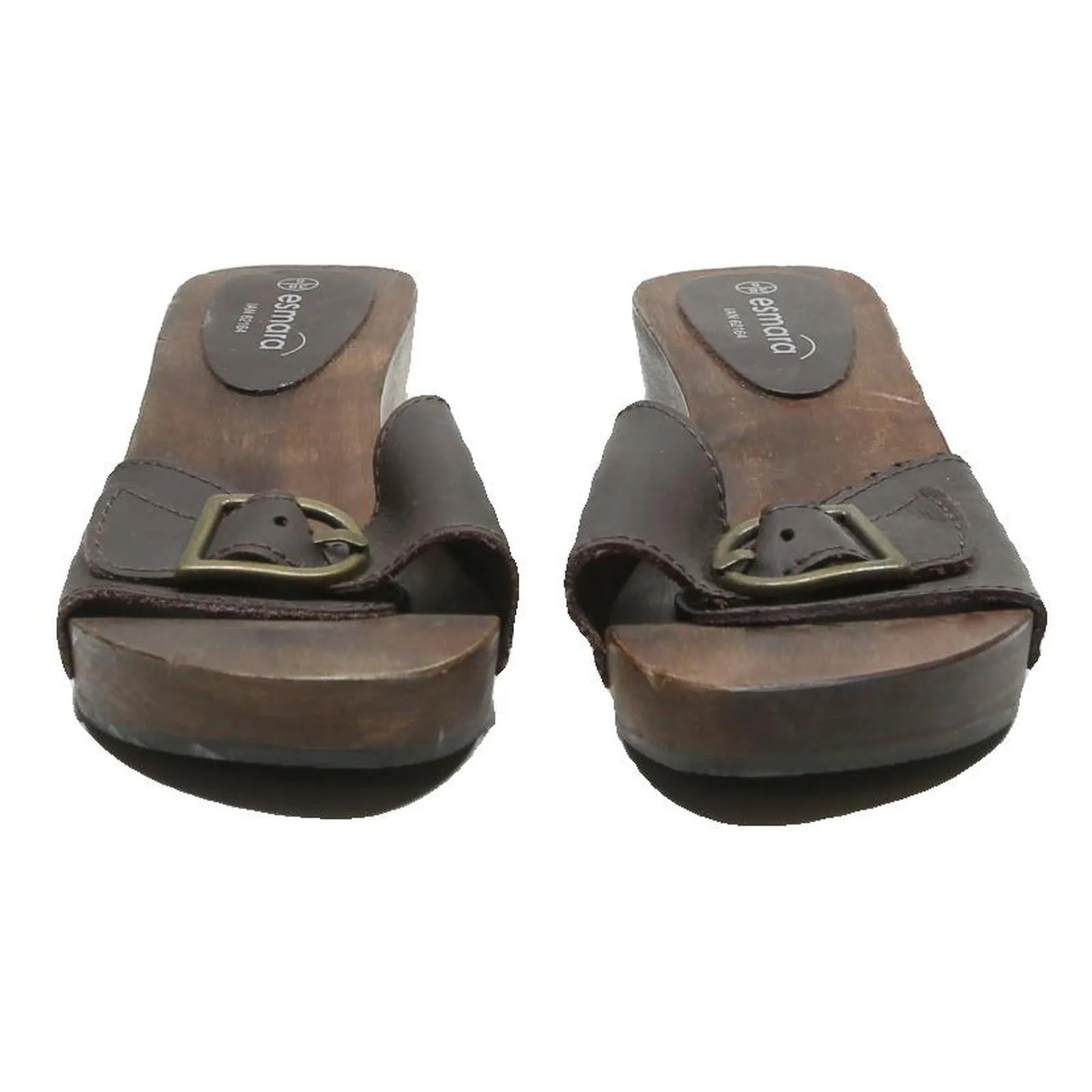 Faceplant Dreams Slippers ESMARA Womens Brown Leather Heel Sandals UK 5 Comfortable Open Toe Sliders