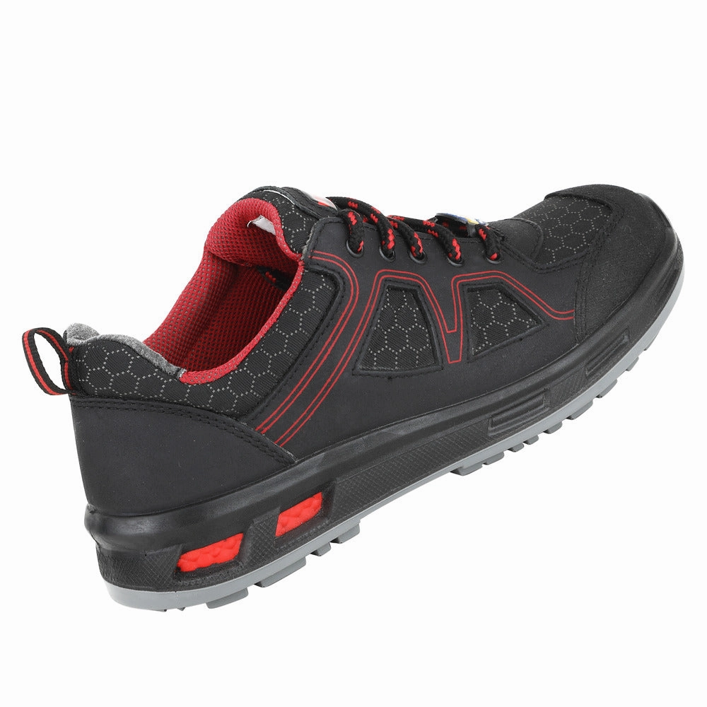 Warrior Genuine Leather Fiber Glass Toe Red Safety Shoes for Men NEPTUNE By Liberty Elite Basketball Shoes