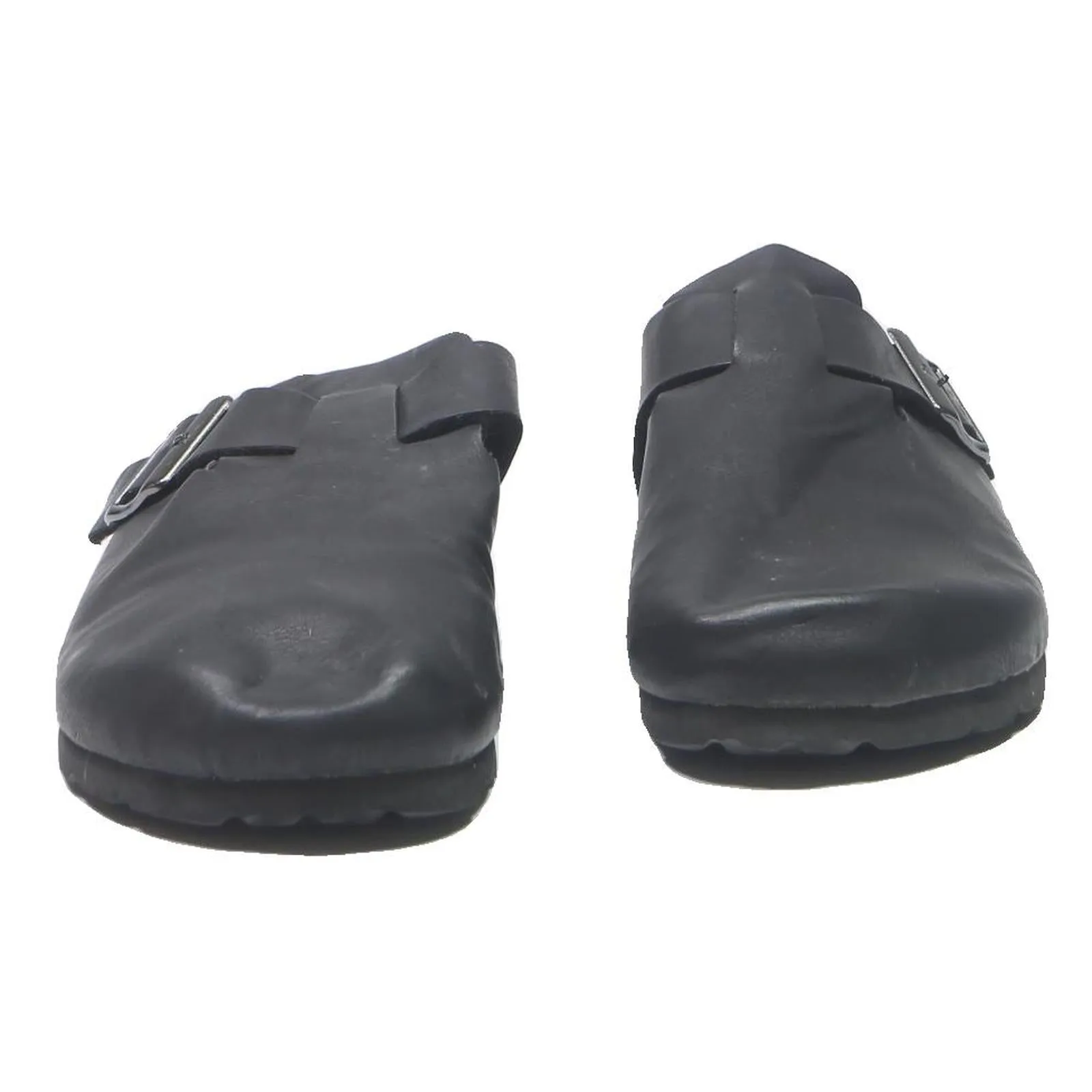 NATURE COMFORT Mens Leather Black Sliders UK 8 Genuine Footwear Comfortable Slippers Cat