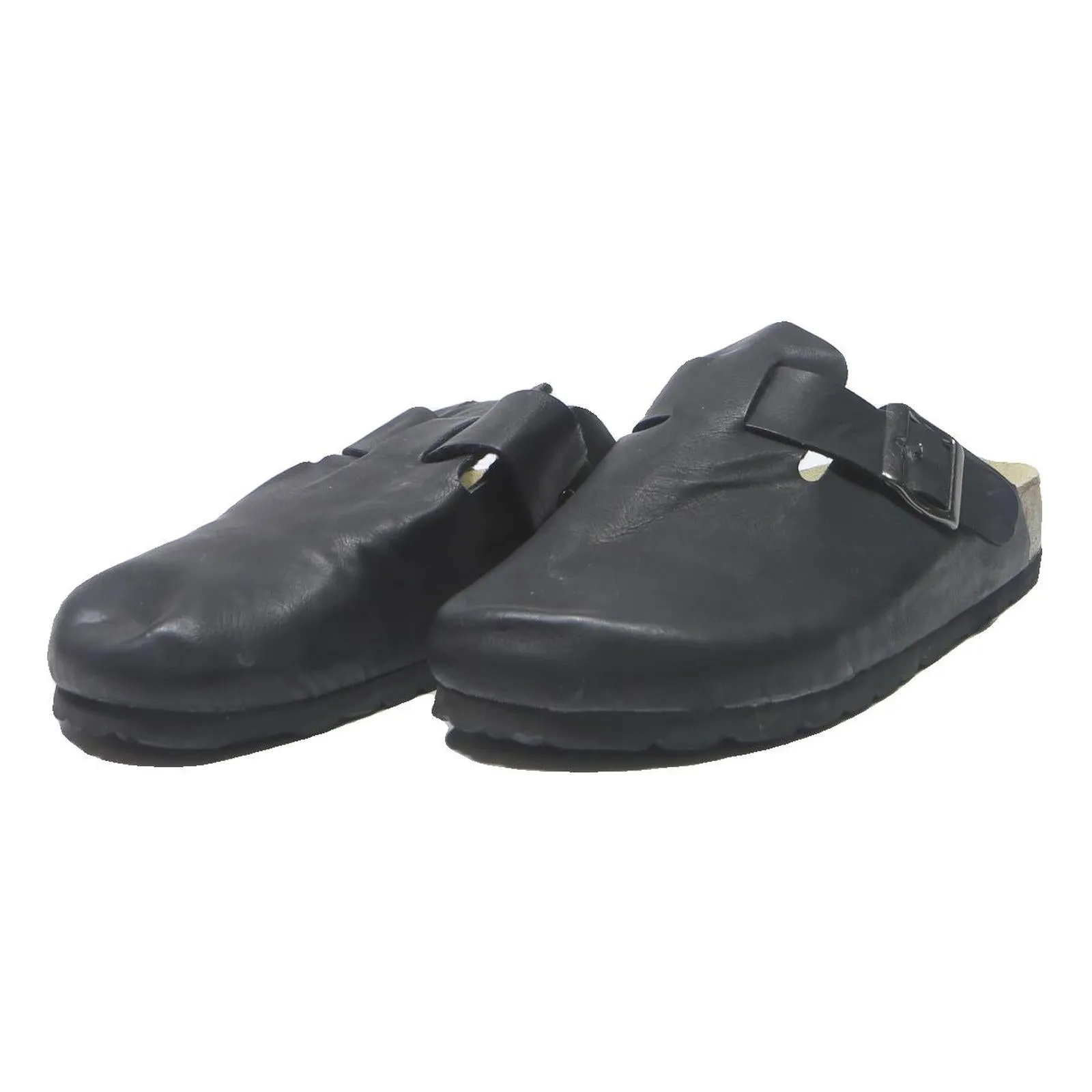Slippers For Home NATURE COMFORT Mens Leather Black Sliders UK 8 Genuine Footwear Comfortable
