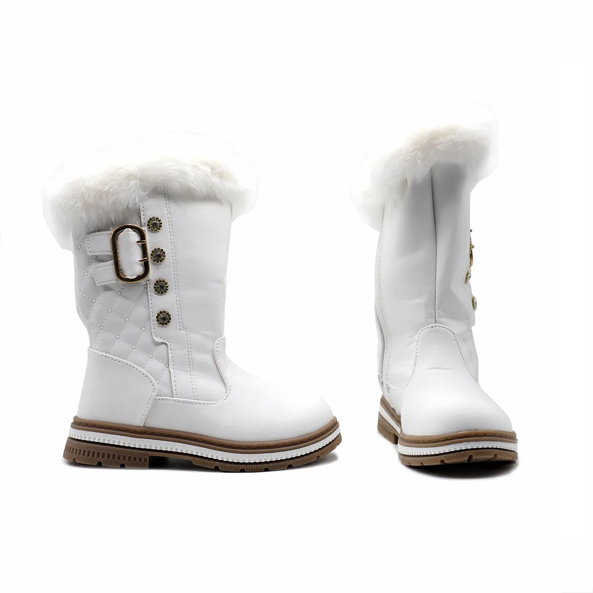 White Casual Boots G60035 Long Knee High Boots