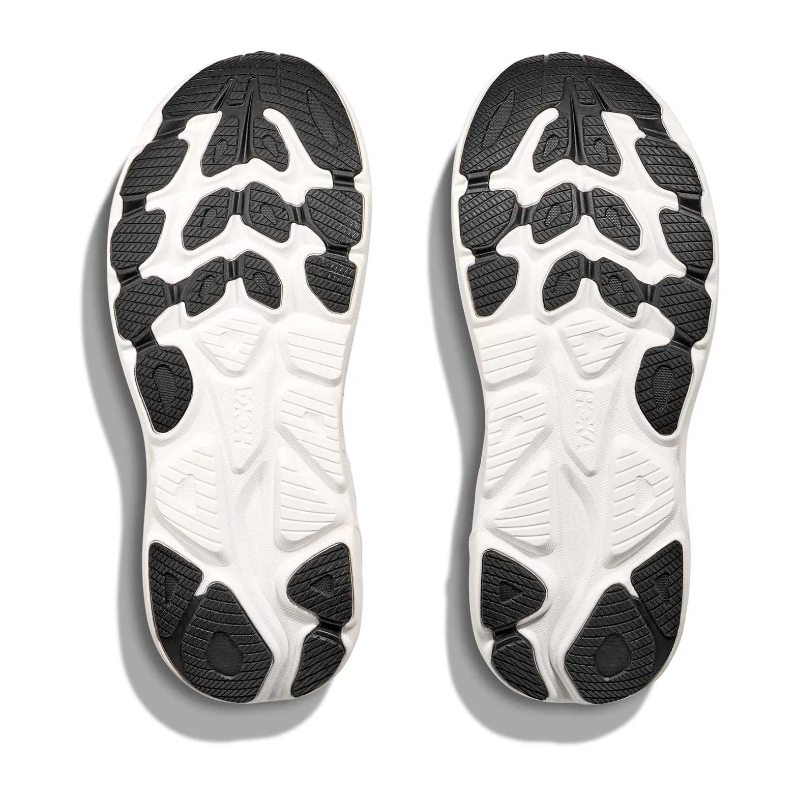 Men's Clifton 10 Wide Fit Running Shoes Black / White Shoes Trail