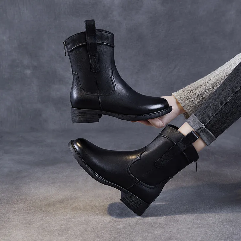 Tj Maxx Rain Boots Women Vintage Comfort Solid Leather Pointed Toe Boots