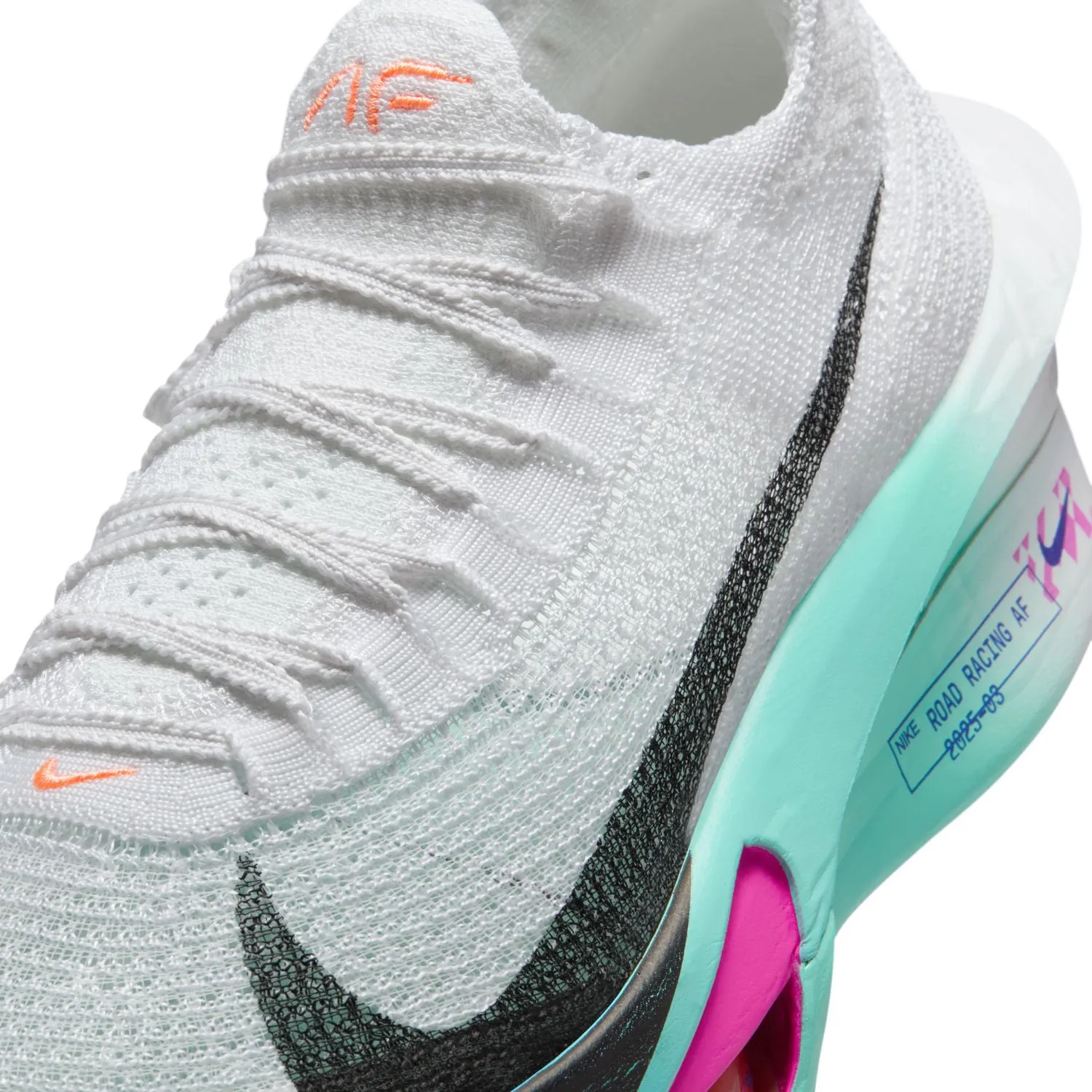 New Tennessee Vols Nike Shoes Women's Alphafly 3 Running Shoes White / Black / Hyper Turquoise / Concord