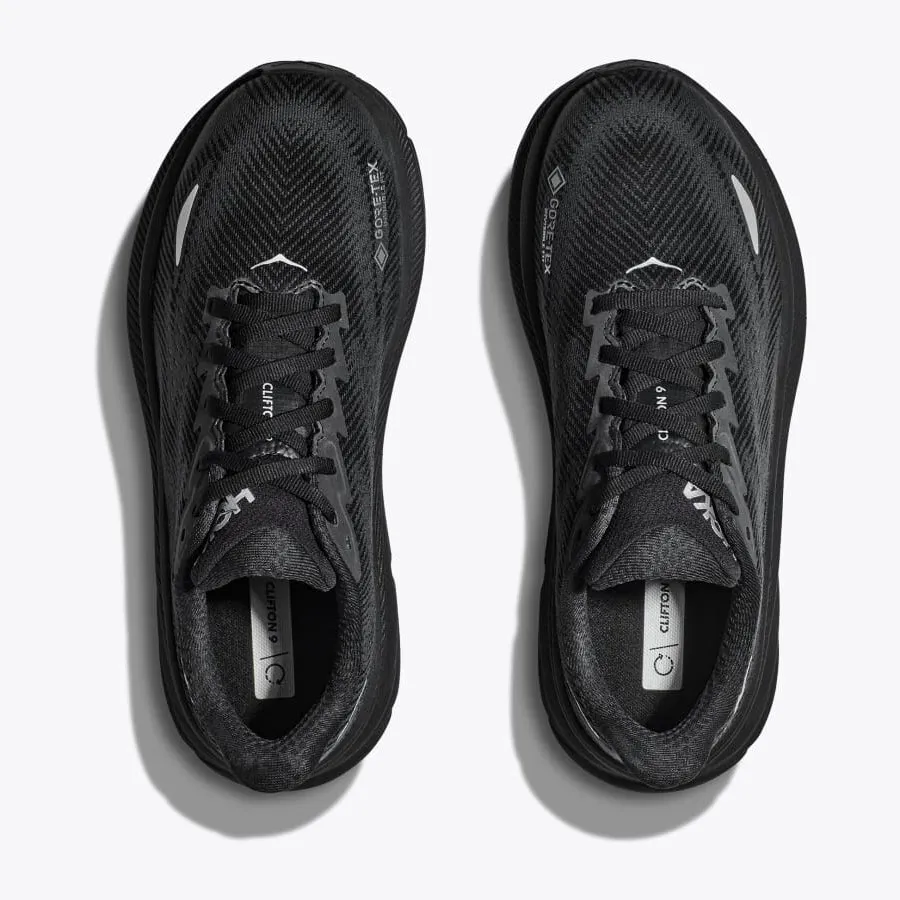 Women's Clifton 9 GORE-TEX Running Shoes Black / Black Near Me Store