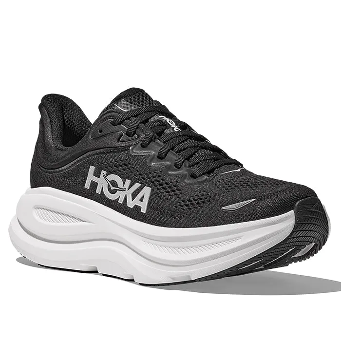 Womens Hoka Bondi 9 Extra Wide in Black/White Coupon Codes For Shoes