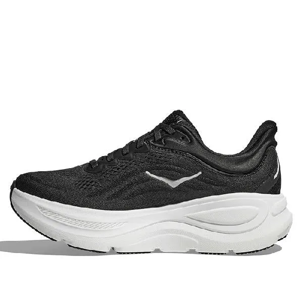 Womens Hoka Bondi 9 Extra Wide in Black/White Sacramento
