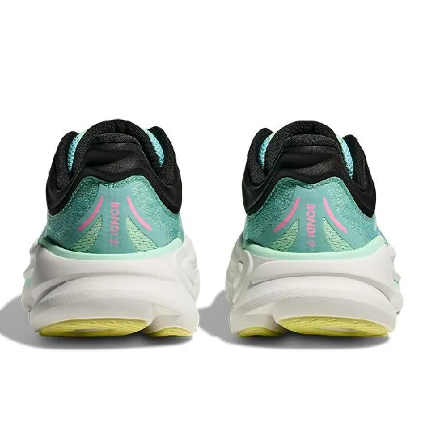 Best Shoes For Treadmill Running Womens Hoka Bondi 9 in Blue Spark/Mint Flourite