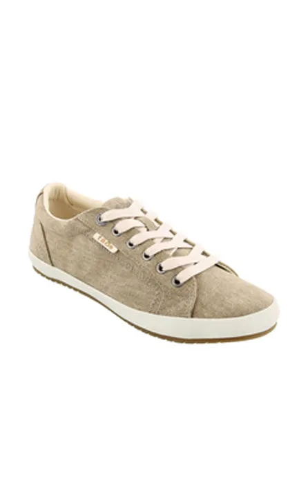 Flyknit Casual Shoes Womens Taos Star Khaki Wash Canvas