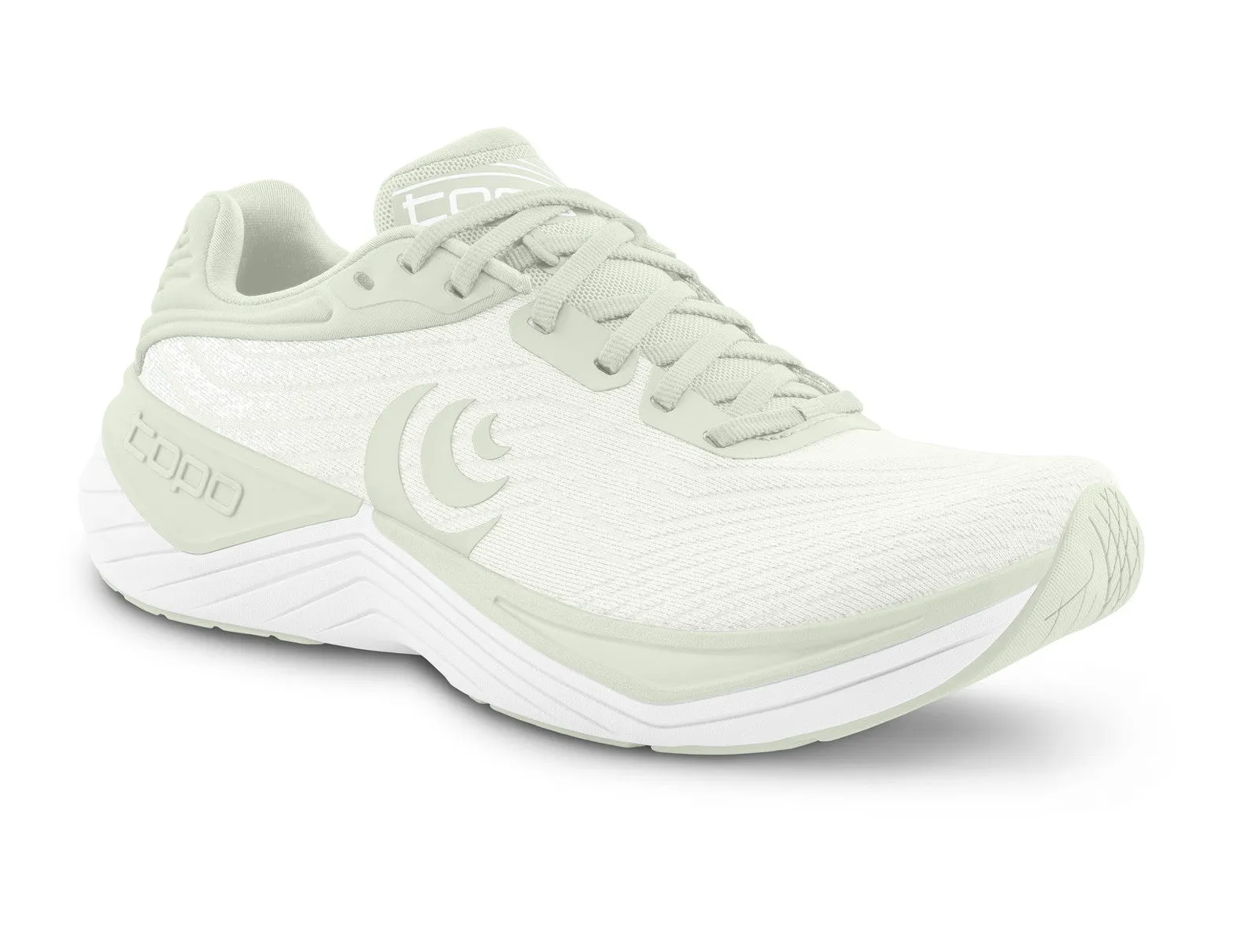 Women's Topo Athletic Ultrafly 5 Running Shoe in Grey White Avocado Slippers