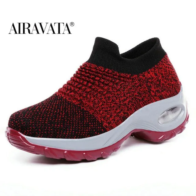Track N Trail Shoes Women's walking shoes Fashion Casual Sport Shoes Sneakers Autumn Platform Flat Slip-on Comfortable Outdoor