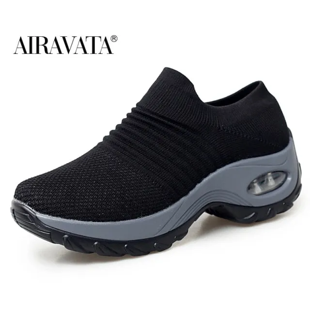 Women's walking shoes Fashion Casual Sport Shoes Sneakers Autumn Platform Flat Slip-on Comfortable Outdoor Jackal Trail-running Shoes