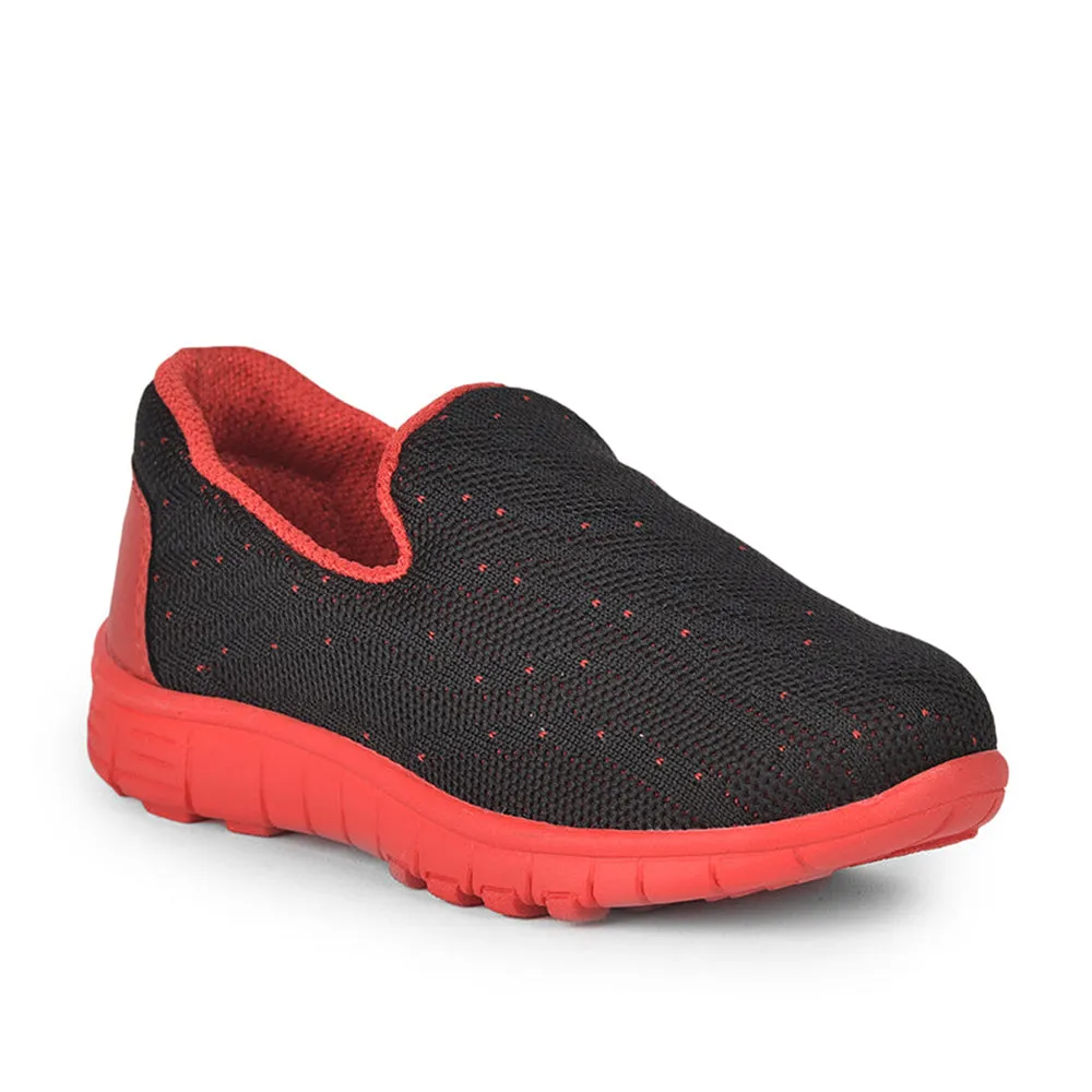 Preppy Casual Shoes Lucy & Luke (Black) Sports Non Lacing Walking Shoes For Kids 2123-10 By Liberty