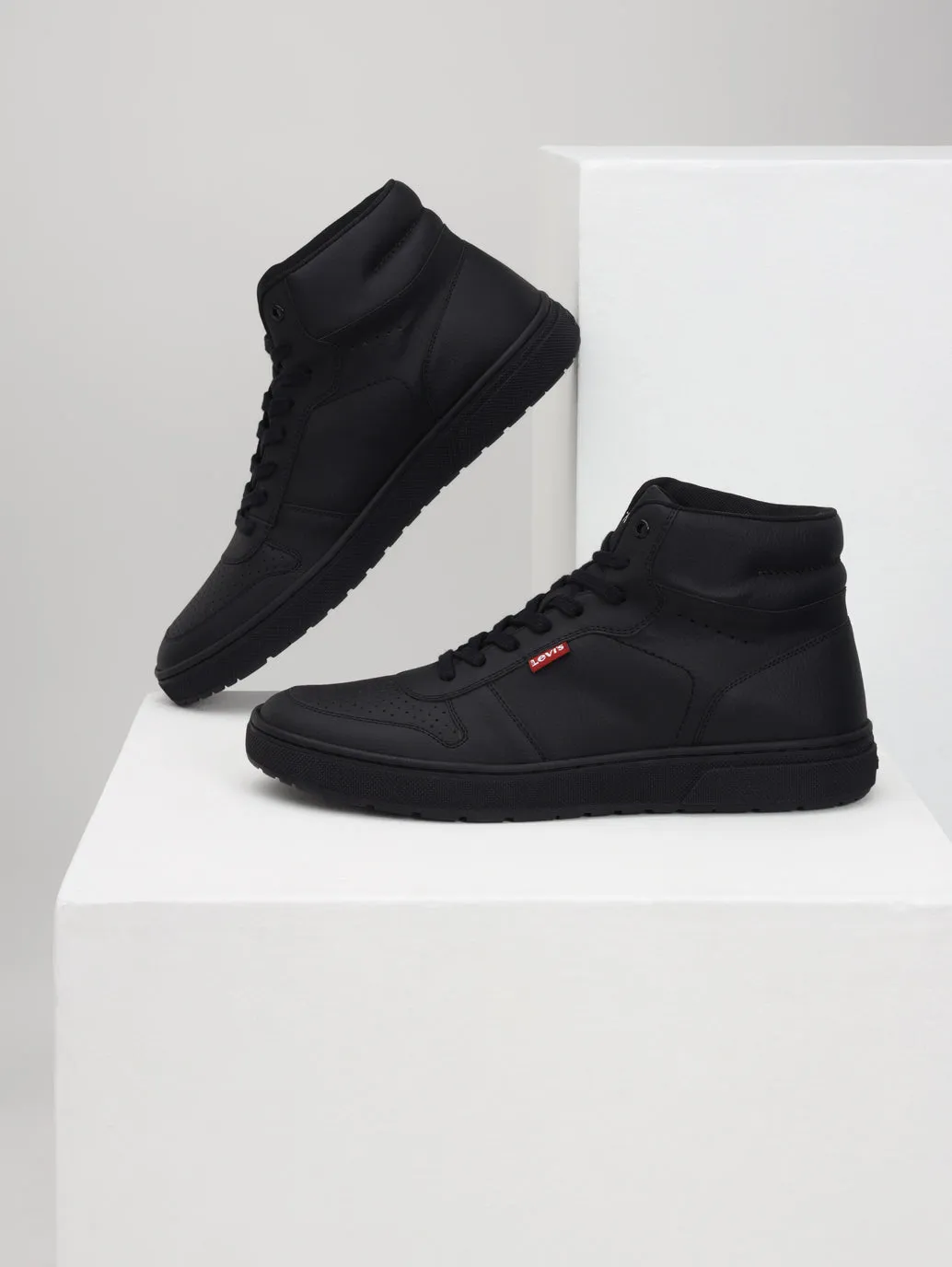 Casual Work Boots Men's Black Solid Boots