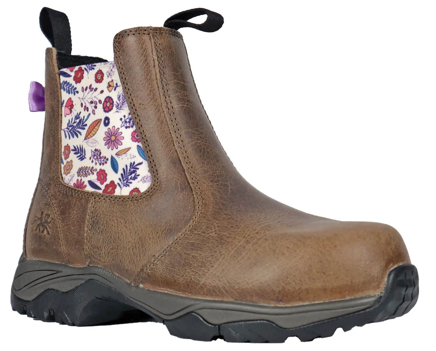 Moxie Trades Womens Angel Distressed Composite Toe Brown Leather Work Boots Light Brown Western Boots