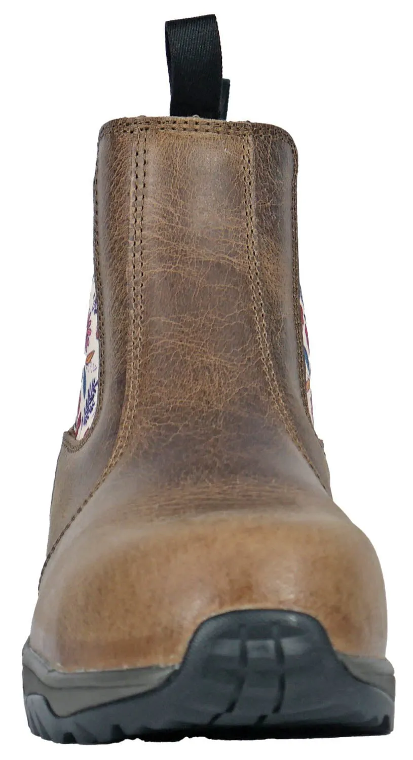 Moxie Trades Womens Angel Distressed Composite Toe Brown Leather Work Boots Fishing Boots Boots